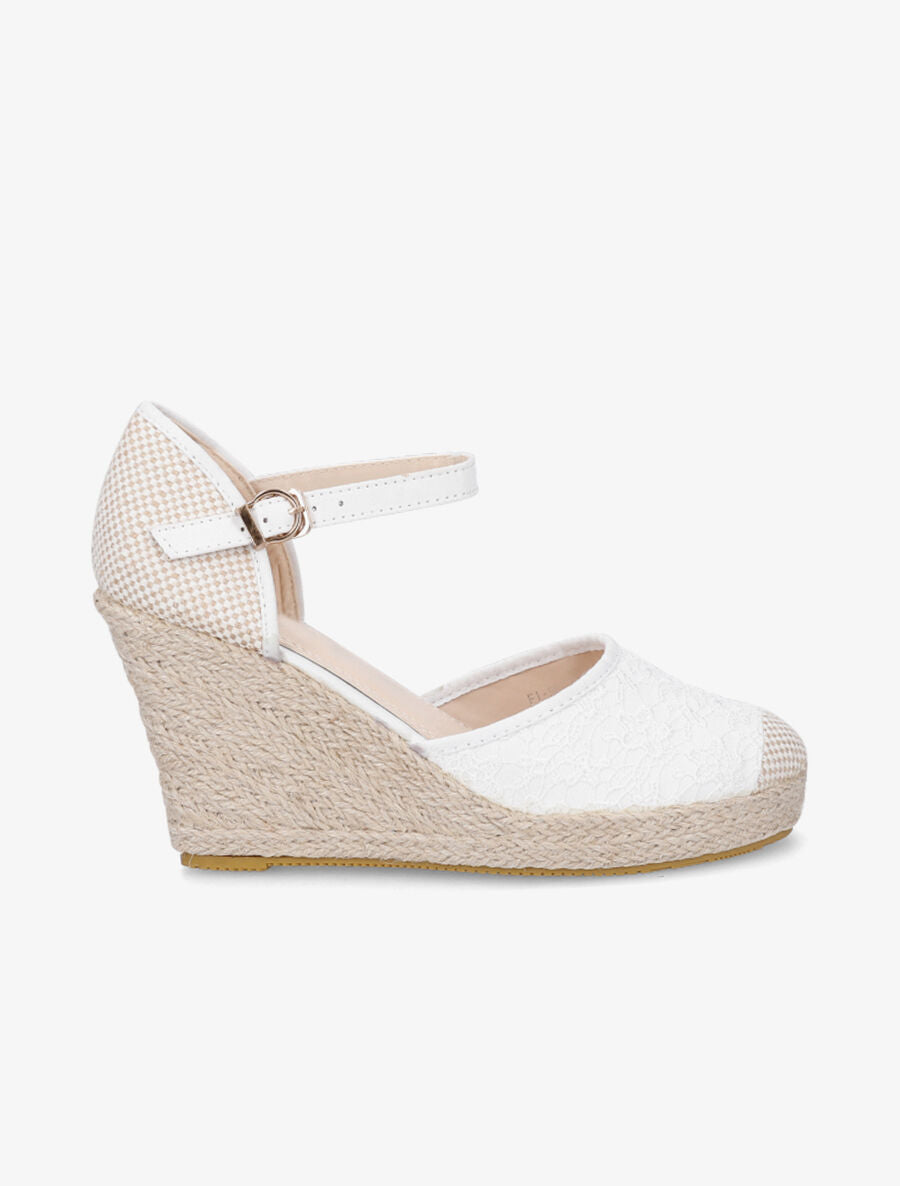 Sandales en dentelle - Blanc - 5