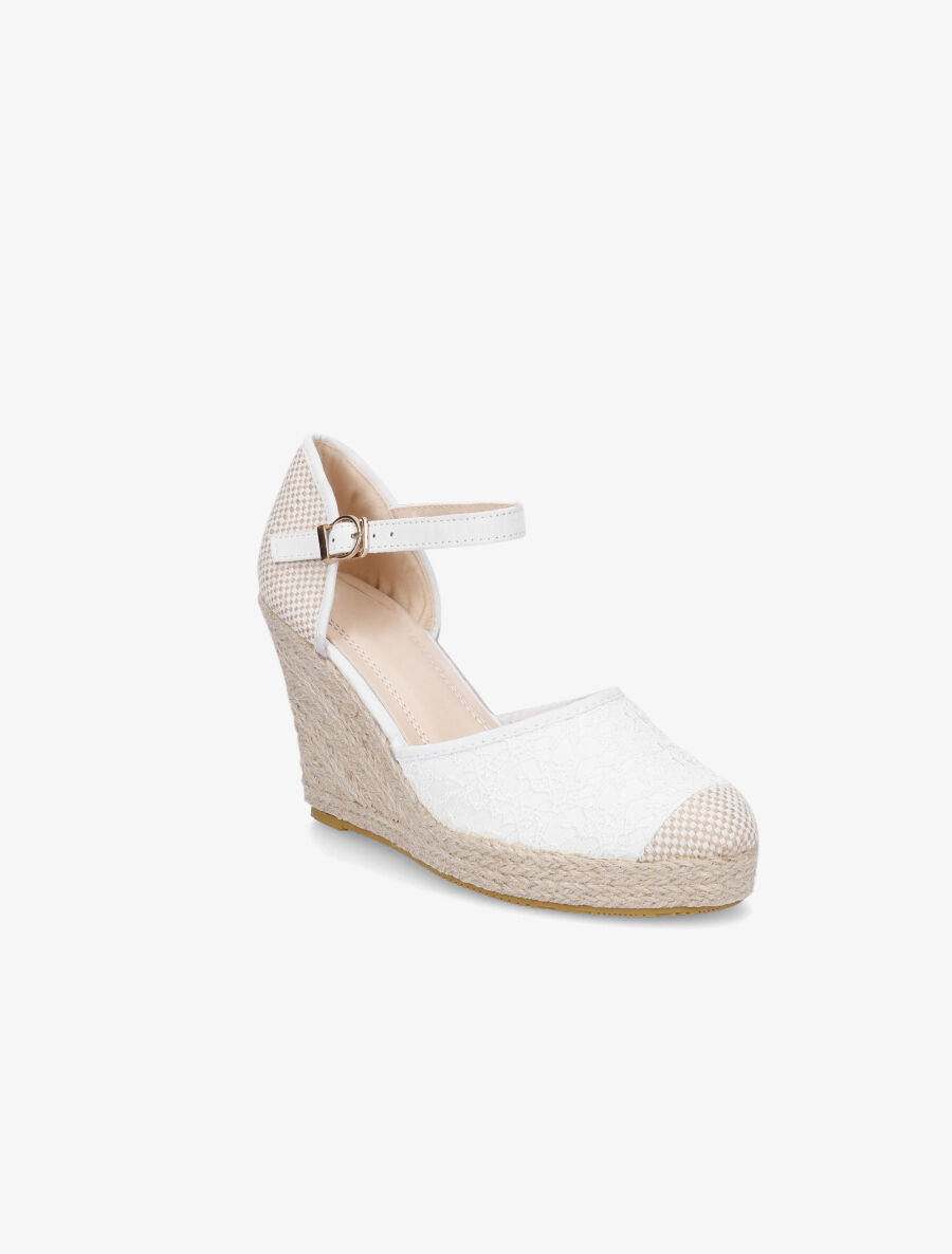 Sandales en dentelle - Blanc - 2