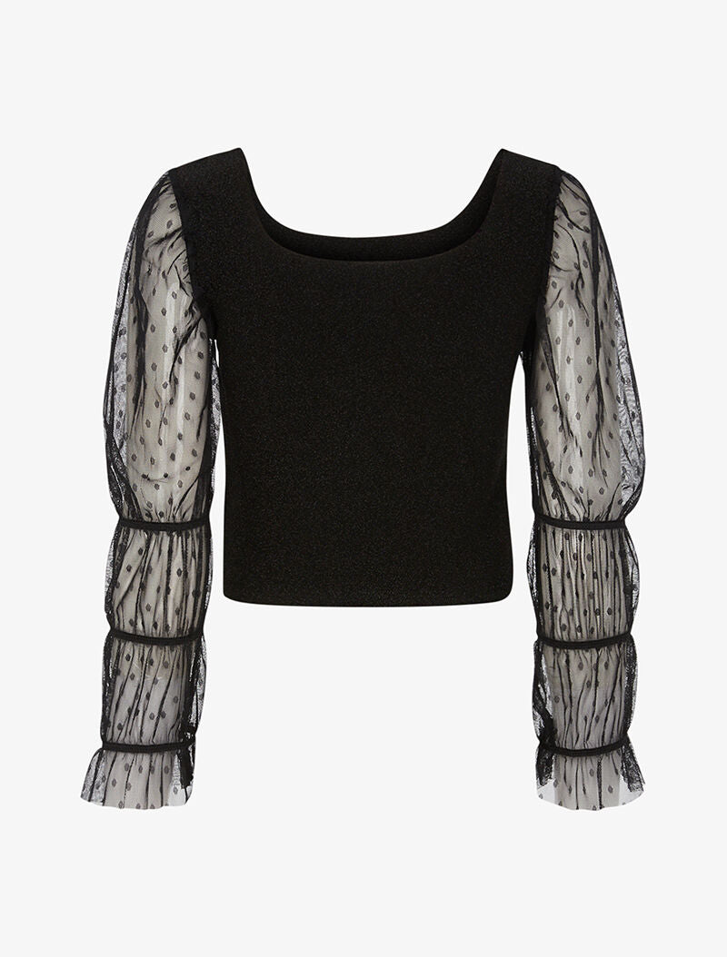 Crop top scintillant - noir - 2