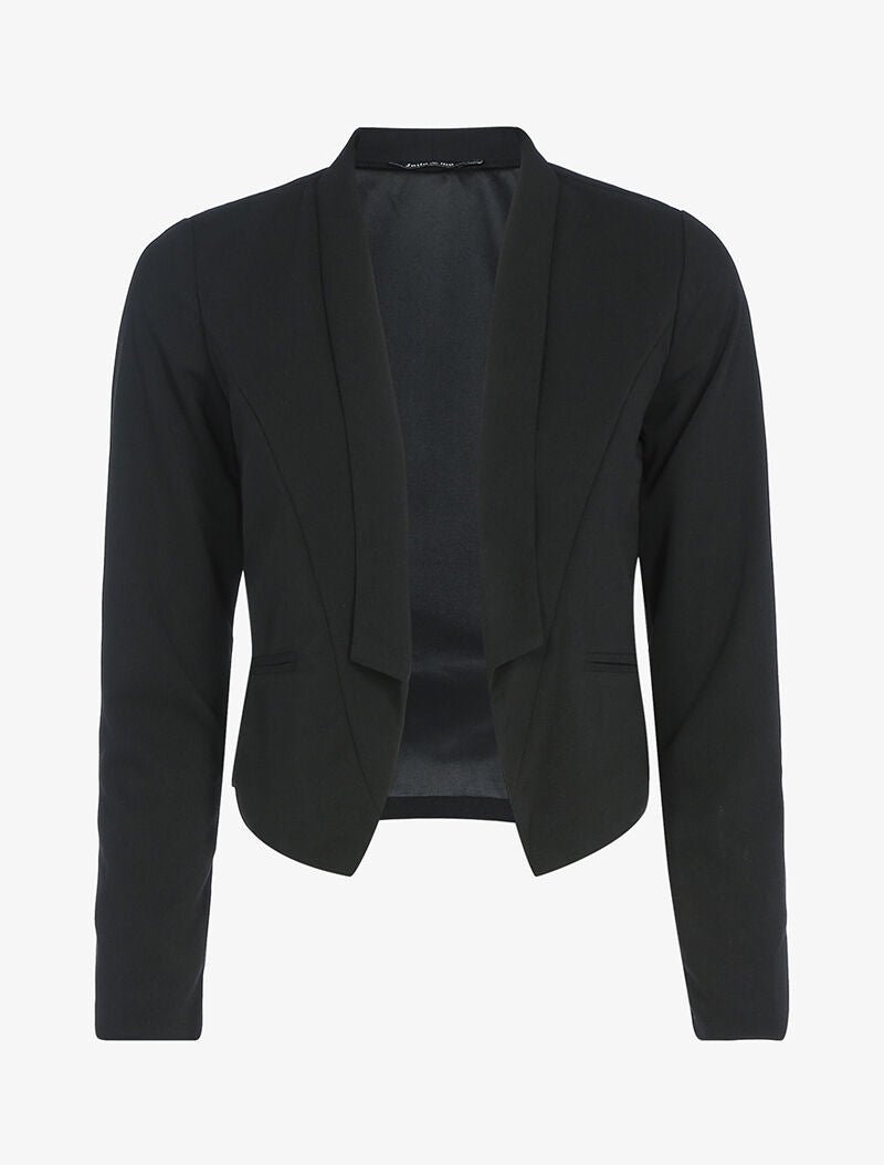 Veste à pans légèrement asymétrique - noir - 1