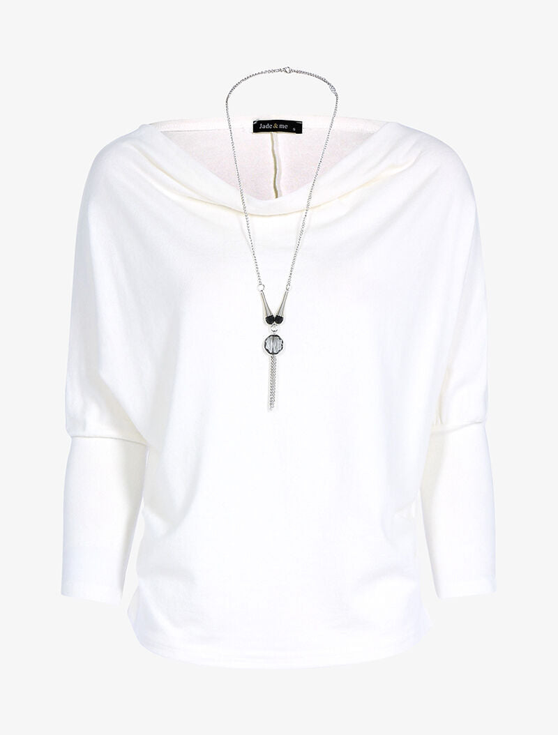 Top encolure coupe bateau ajustable - blanc - 3