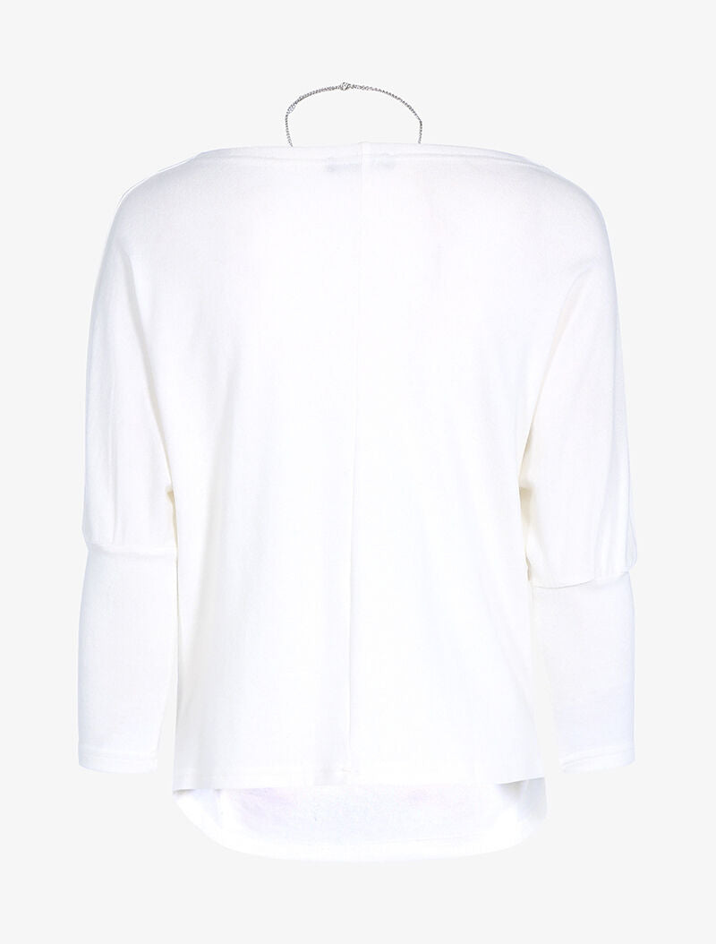 Top encolure coupe bateau ajustable - blanc - 2