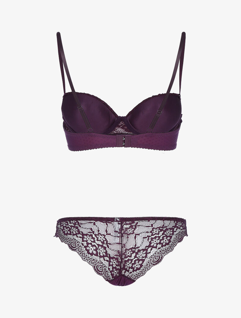 Ensemble bi matière - violet - 2