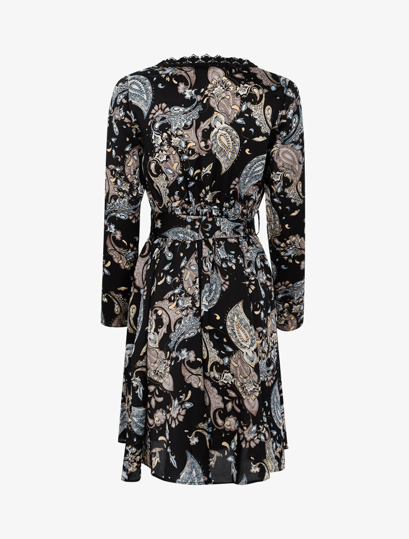 Robe à imprimé cachemire - noir - 2