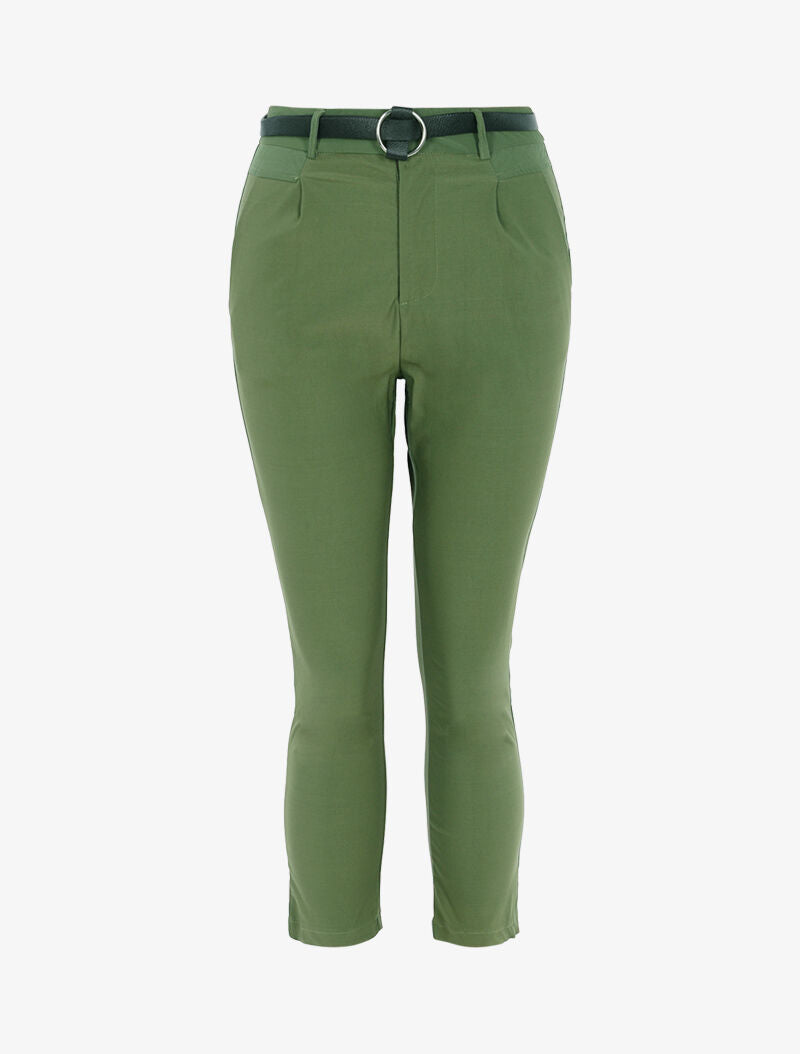 7/8 einfarbige Hose - Kaki