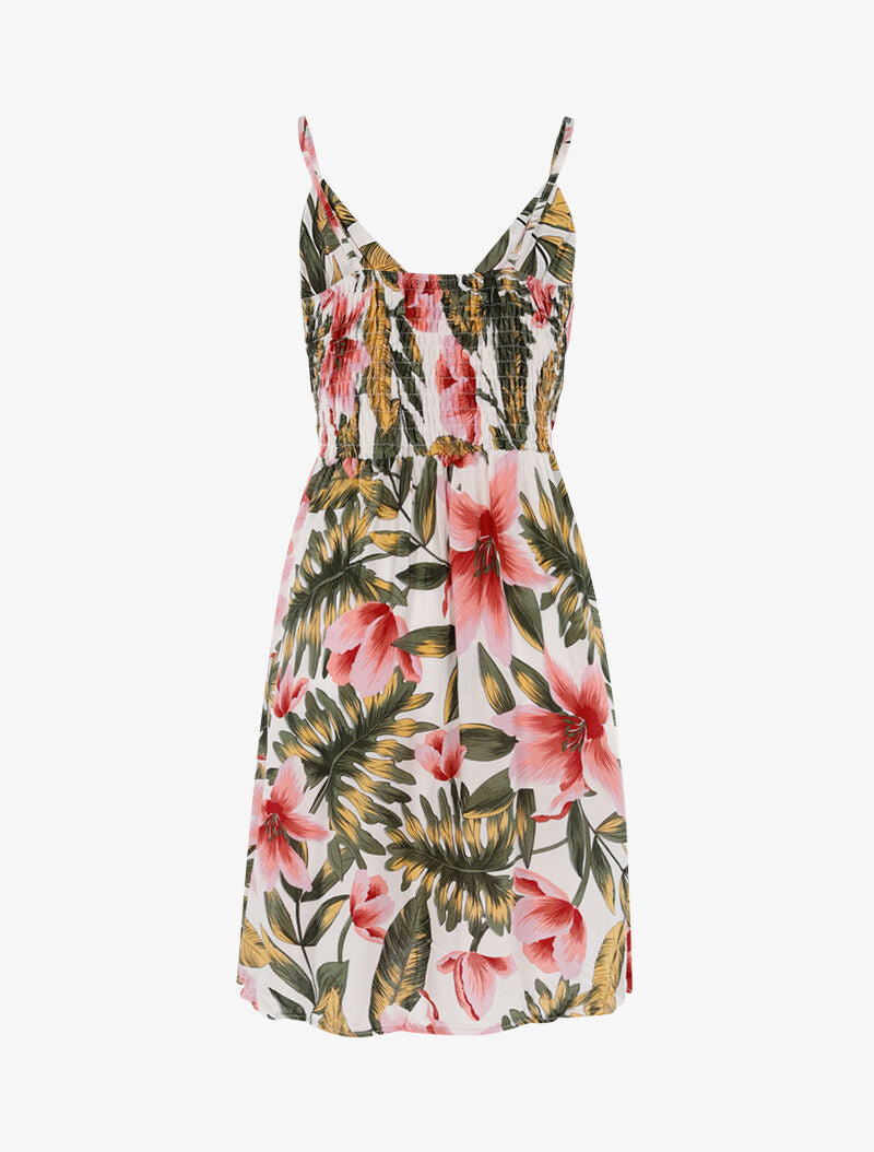 Robe légère à imprimé floral - ecru - 2