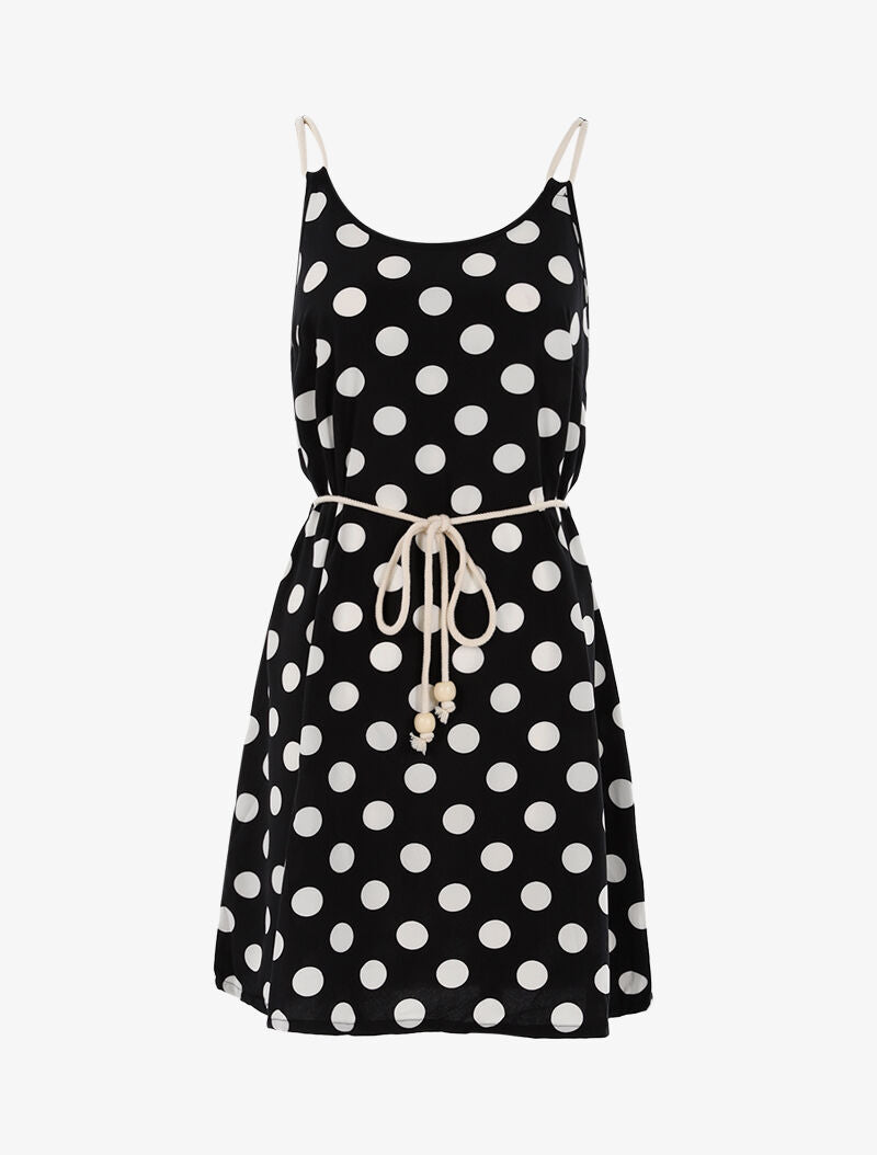 Robe trapèze à pois - noir - 3