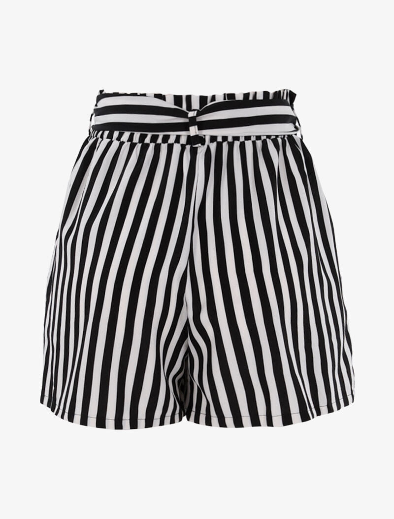 Short ample à rayures - noir - 2