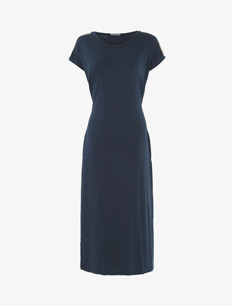 Robe t-shirt à bandes irisées - marine - 3