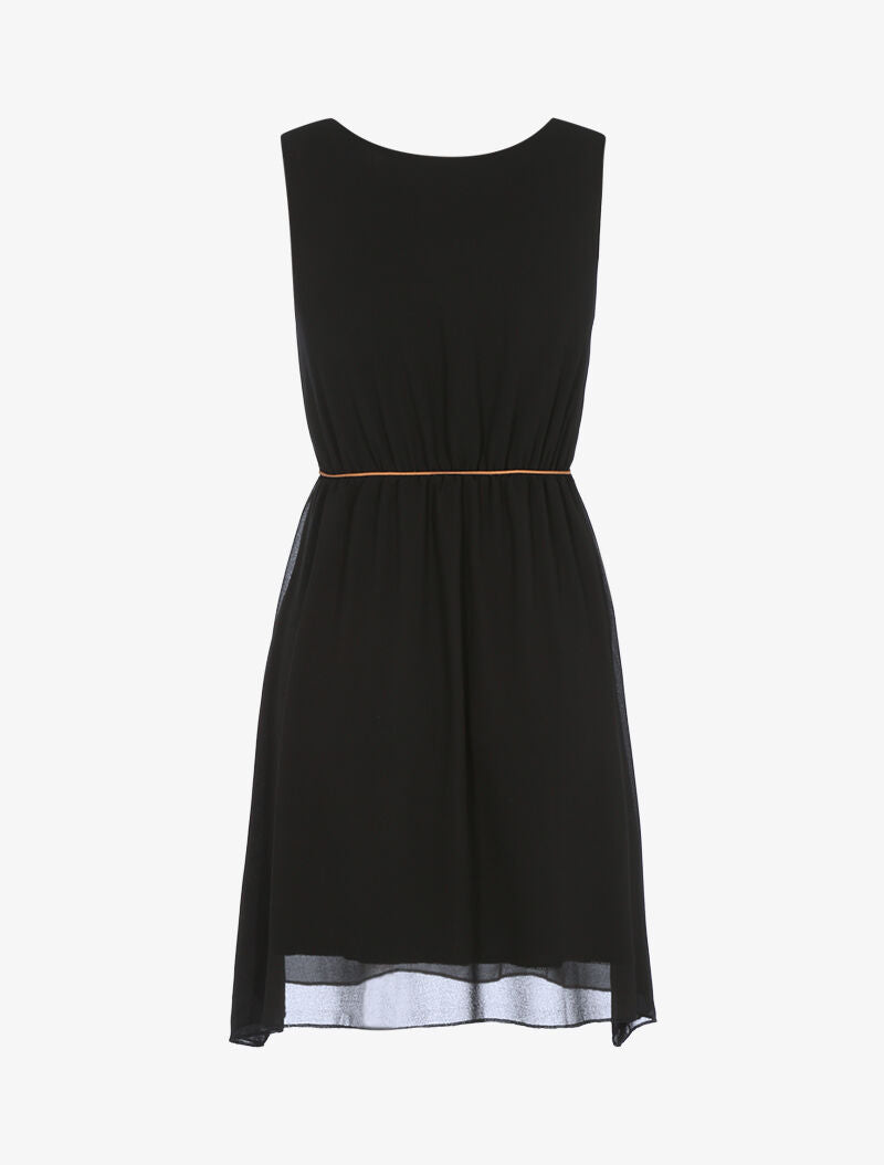 Robe fluide ceinturée - noir - 2