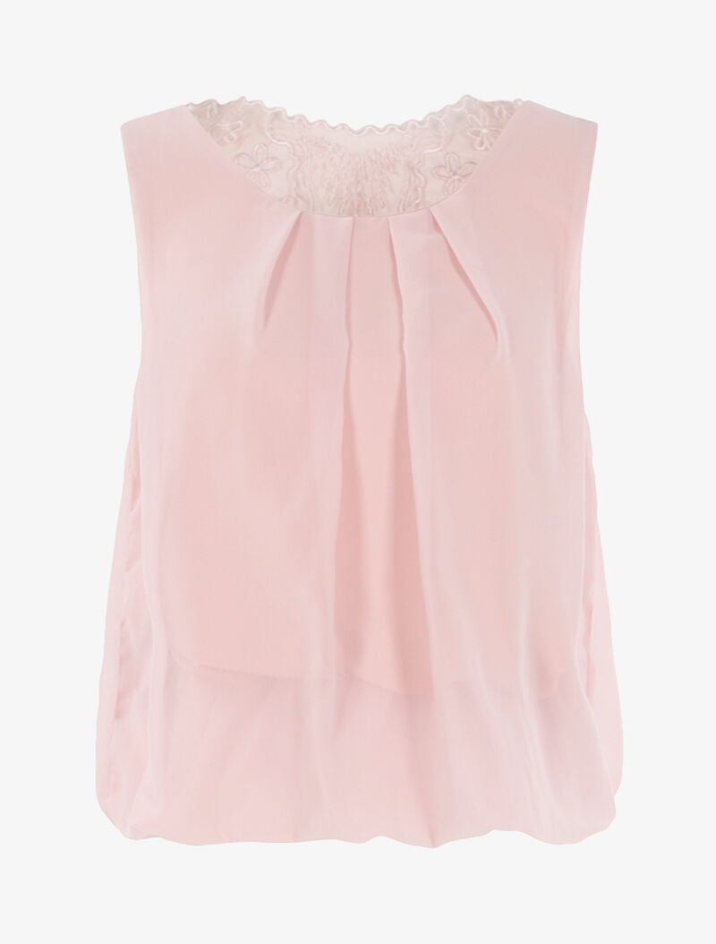Top boule à dos en tulle - rose - 4