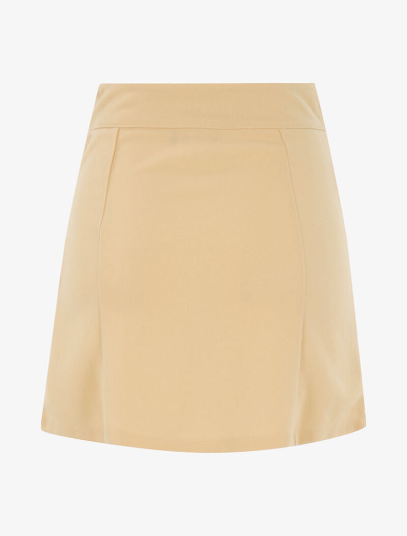 Mini jupe à détails plissés - beige - 2