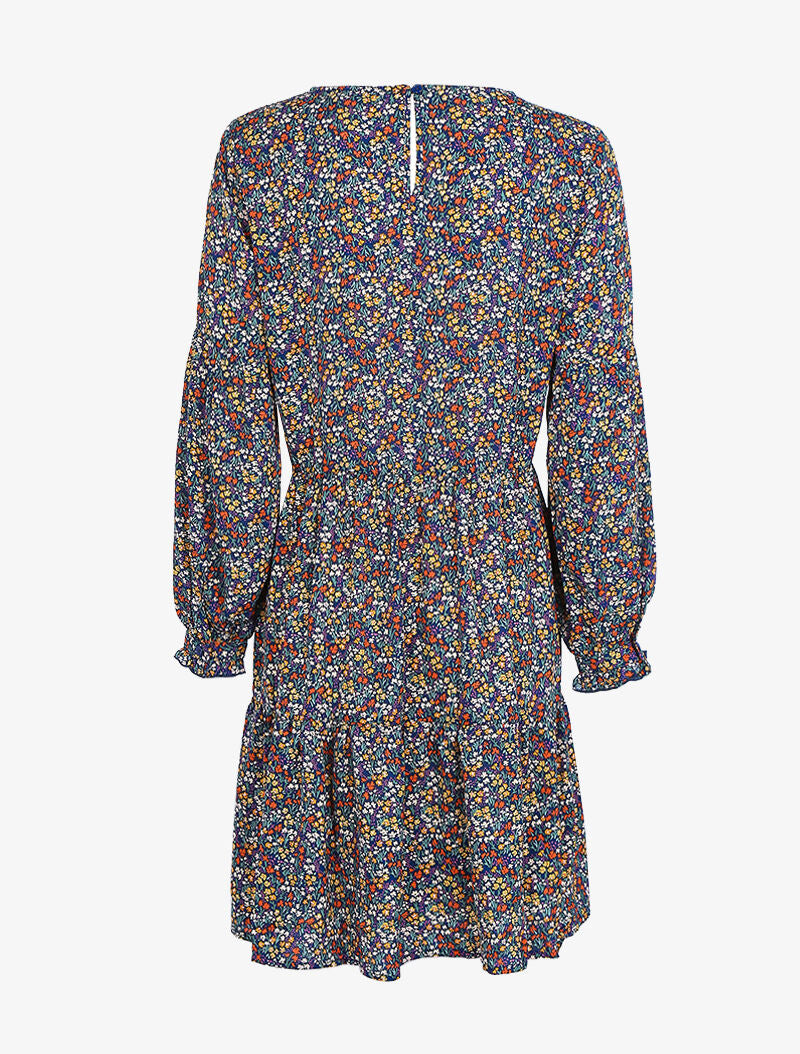 Robe trapèze fleurie - violet - 2