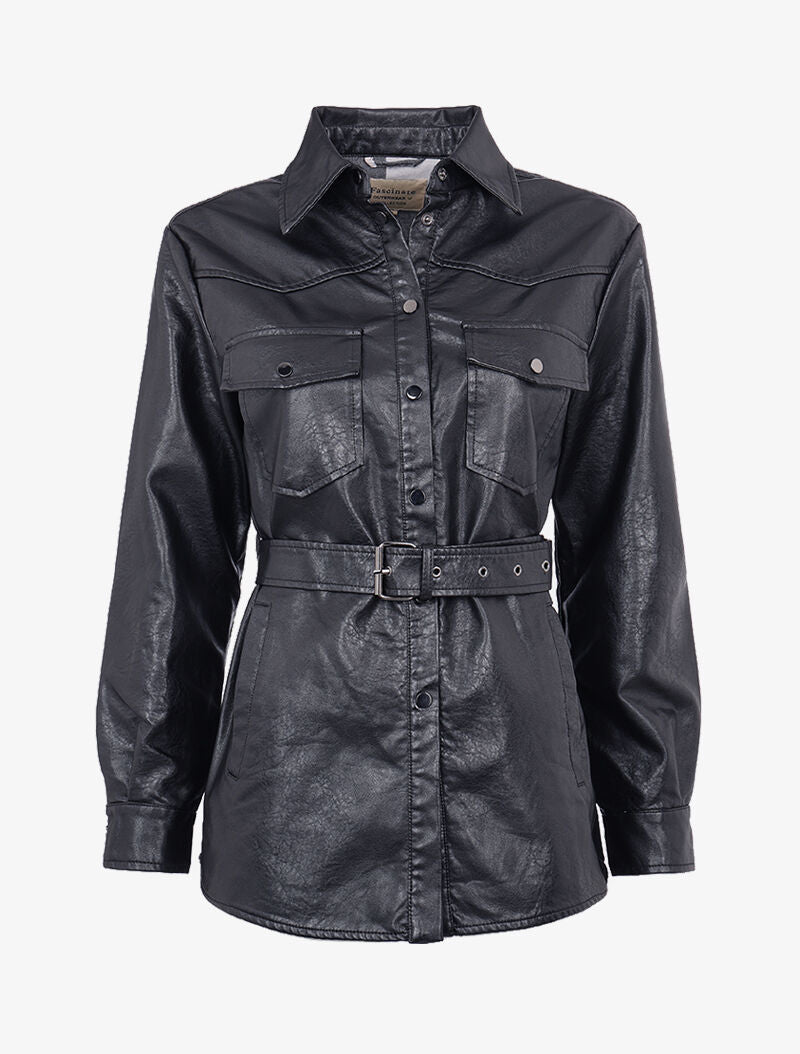 Veste légère en simili à intérieur tartan - noir/gris - 3