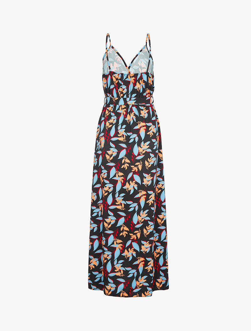 Robe portefeuille fleurie - noir - 2