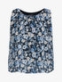 Top boule à imprimé floral - bleu - 1