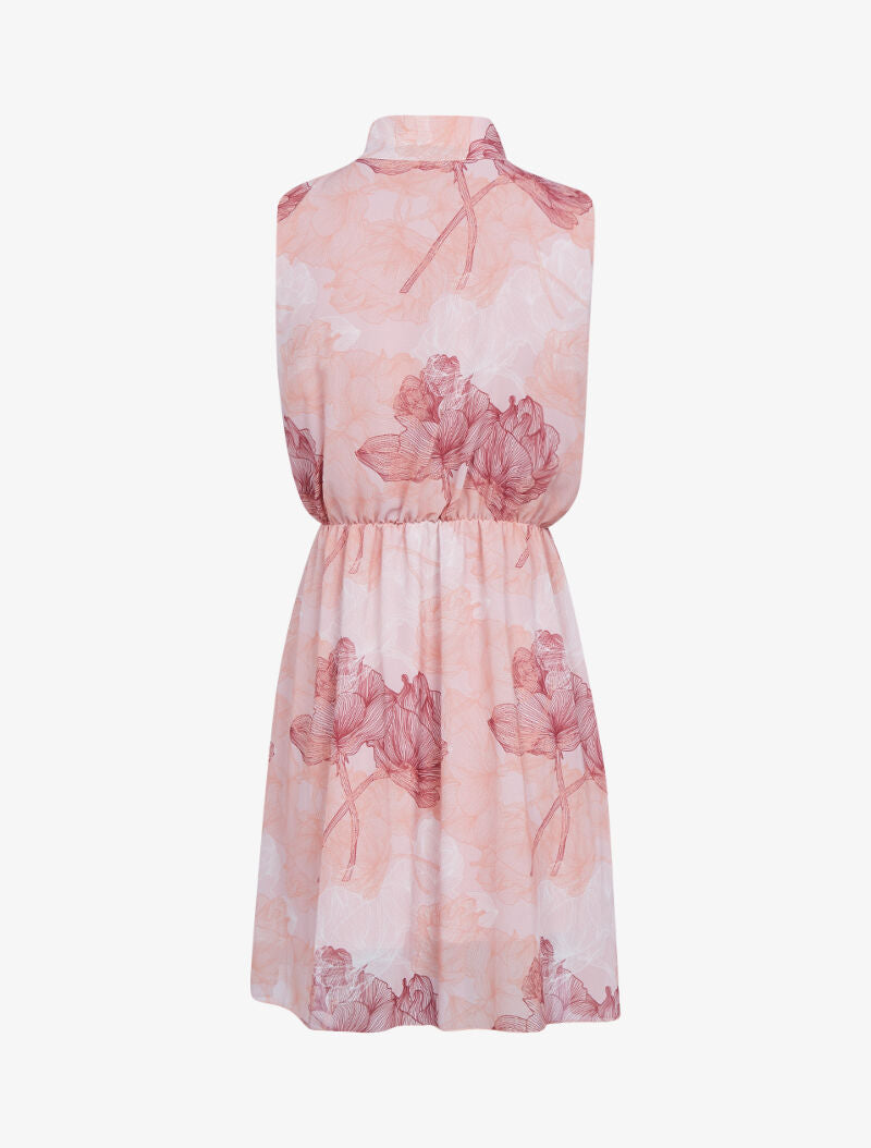 Robe à imprimé fleurs stylisées - rose - 2