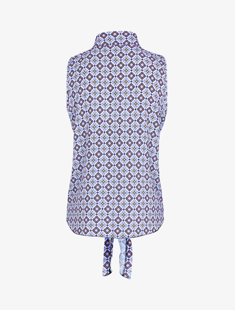 Chemise sans manches à pois - lilas - 2