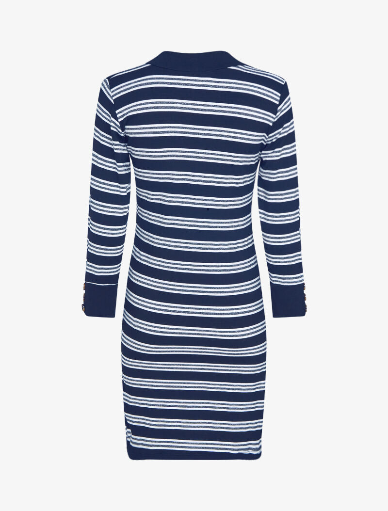 Robe à rayures irisées - marine - 3