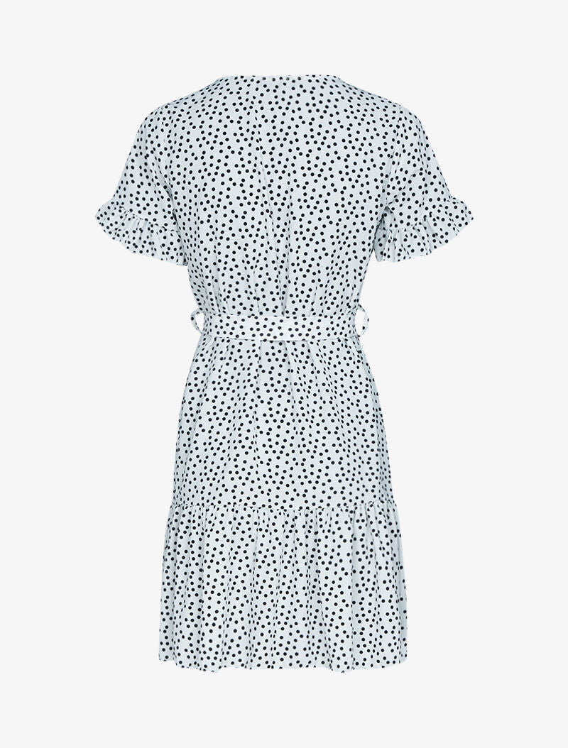 Robe trapèze à pois - blanc - 3