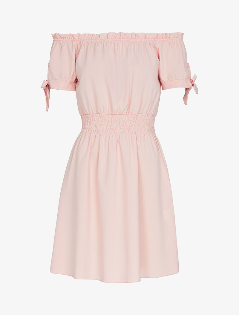 Robe patineuse à col bardot - rose - 2
