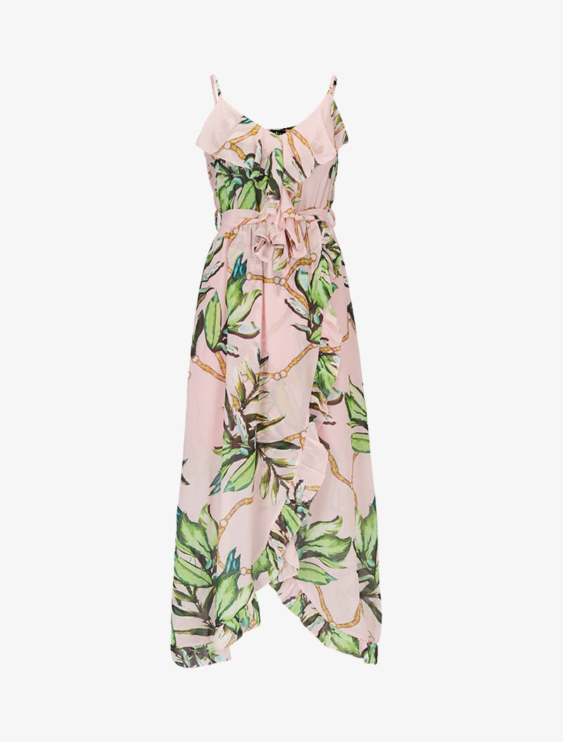 Robe portefeuille à imprimés - rose - 3