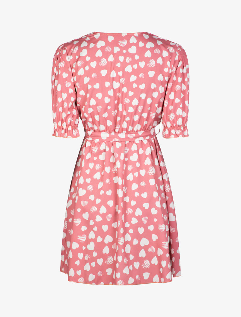 Robe patineuse à imprimés - rose - 2