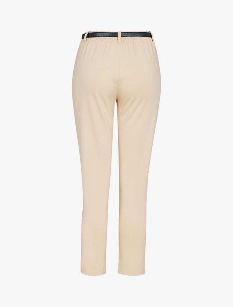 Pantalon coupe carotte stretch - beige - 4