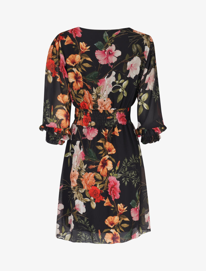 Robe patineuse à imprimés - noir - 2