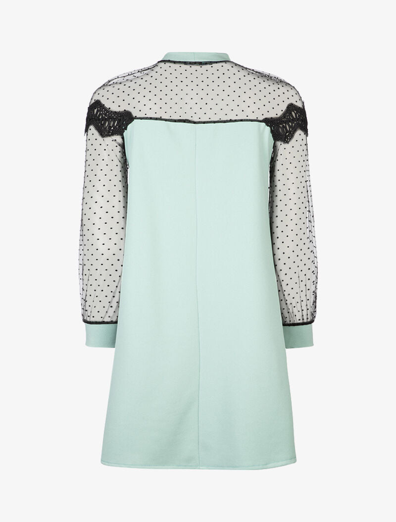 Robe à haut de buste en tulle - vert d&