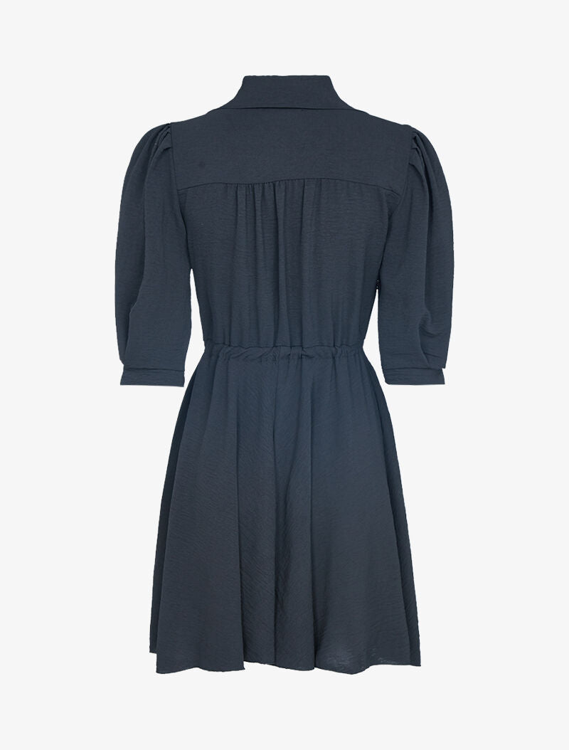 Robe patineuse à boutons contrastants - noir - 2