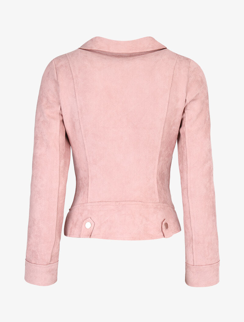 Perfecto léger en suédine - rose - 2