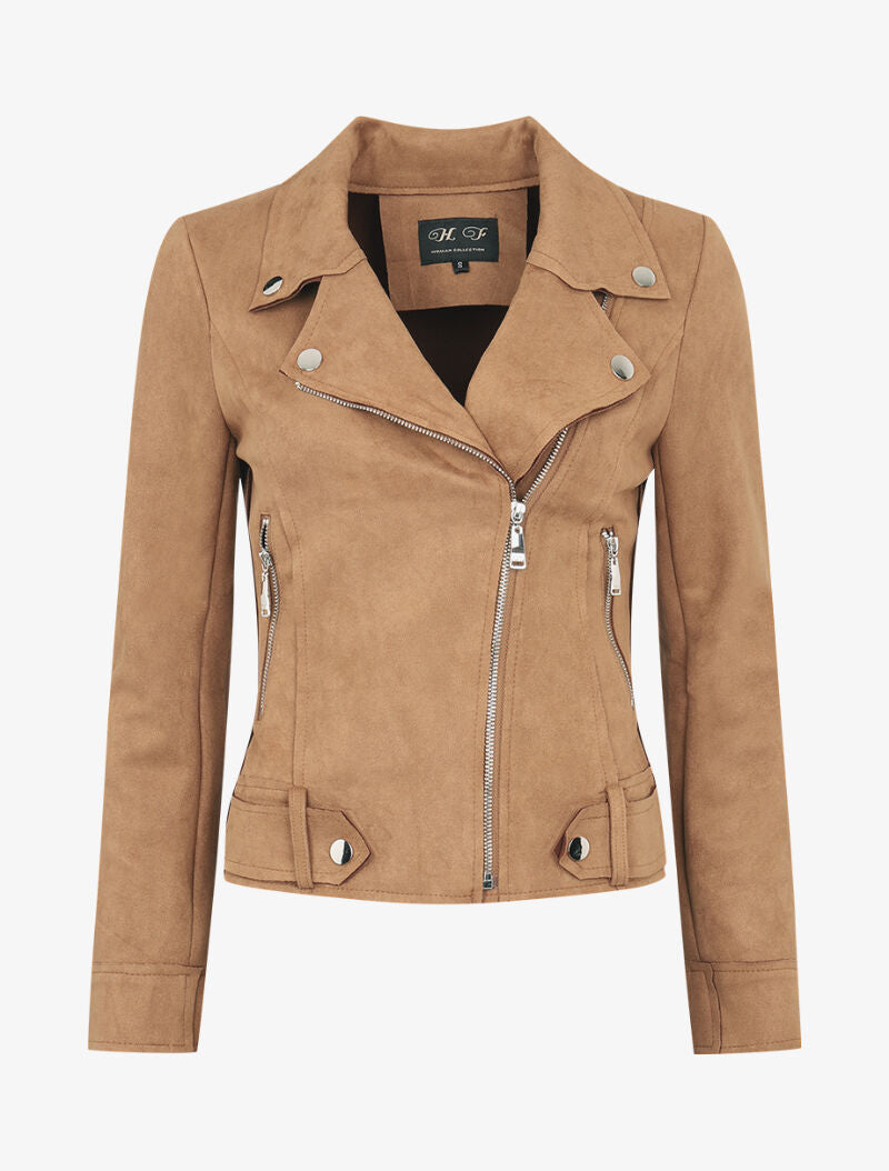 Perfecto léger en suédine - camel - 3