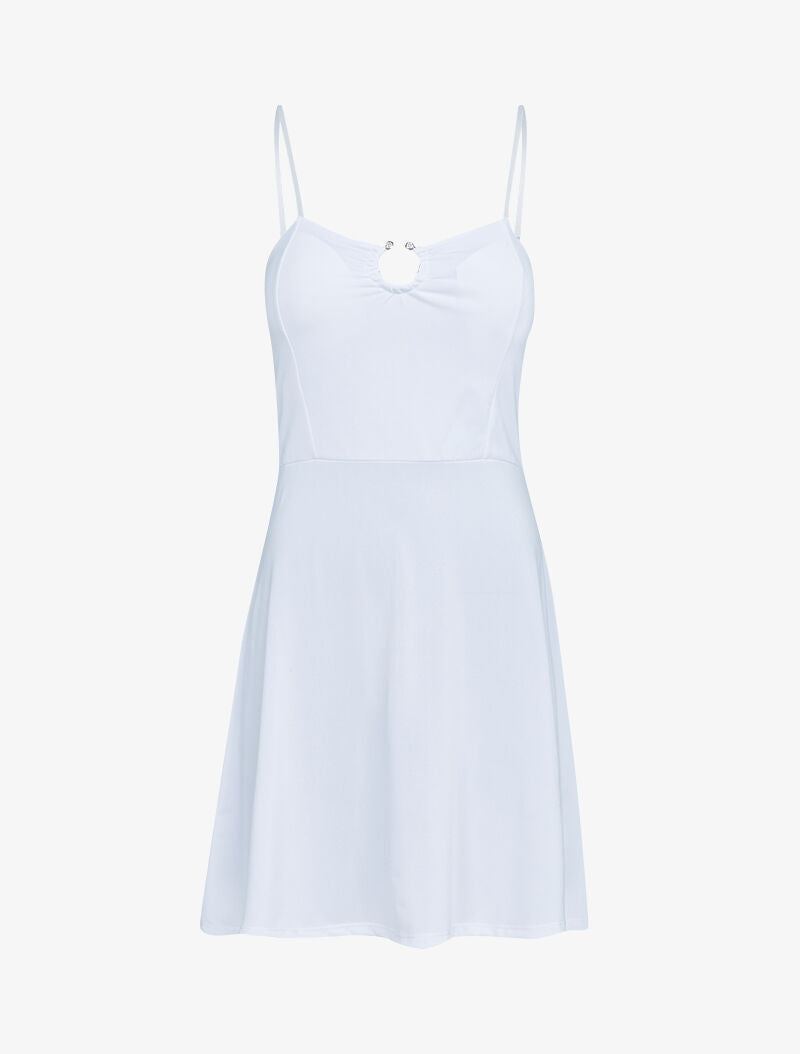 Robe patineuse fluide - blanc - 1