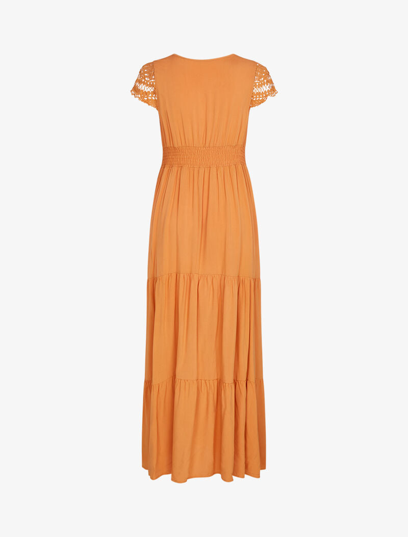 Robe à mancherons brodées - orange - 2