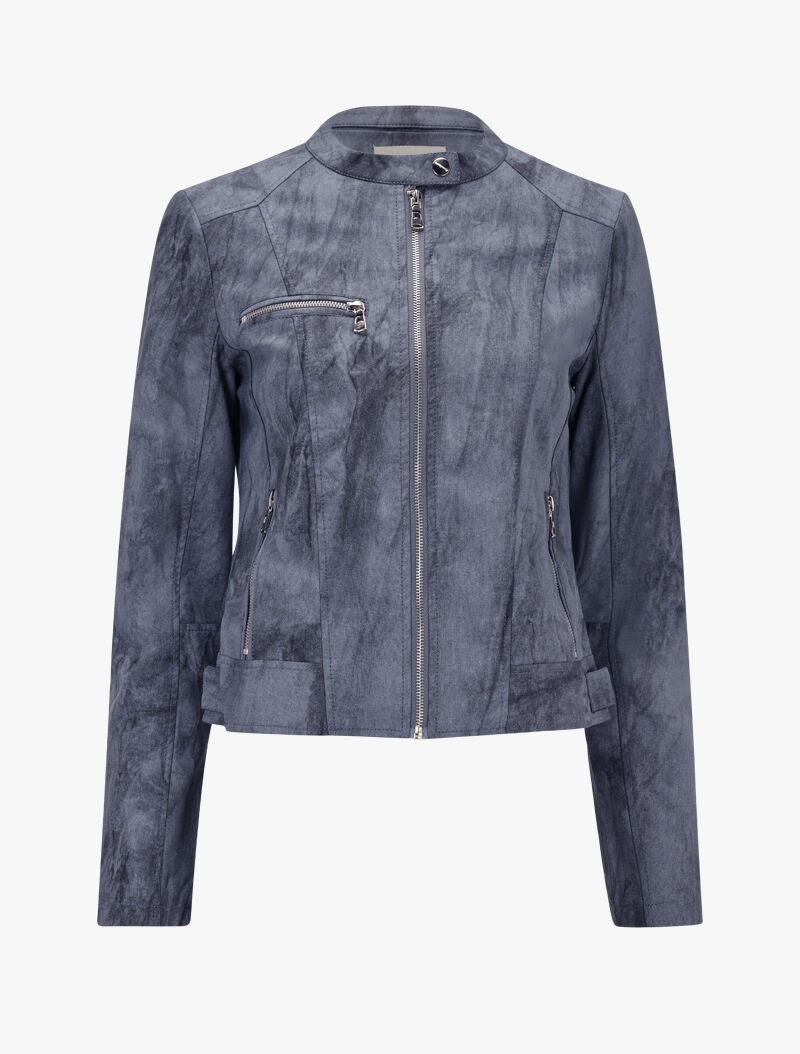 Veste en simili effet délavé - gris foncé - 2