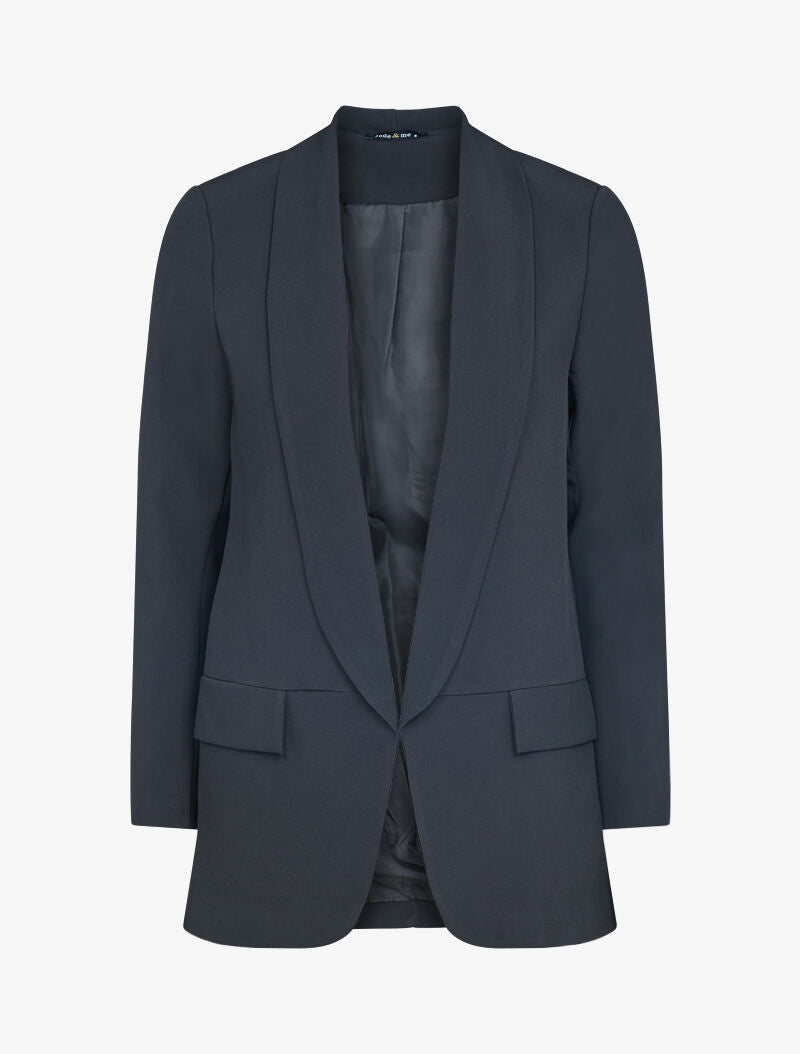 Blazer ouvert à fausses poches - noir - 1