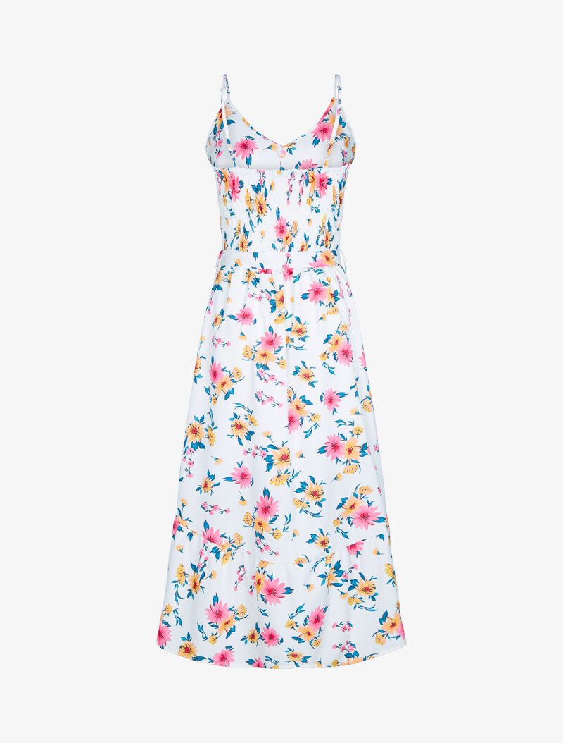 Robe asymétrique à imprimés - blanc - 2