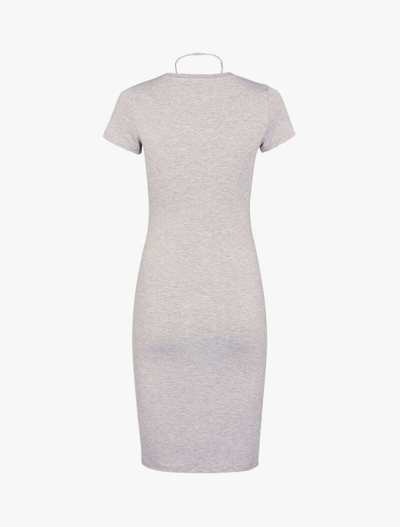 Robe t-shirt ajustée - gris chiné - 2