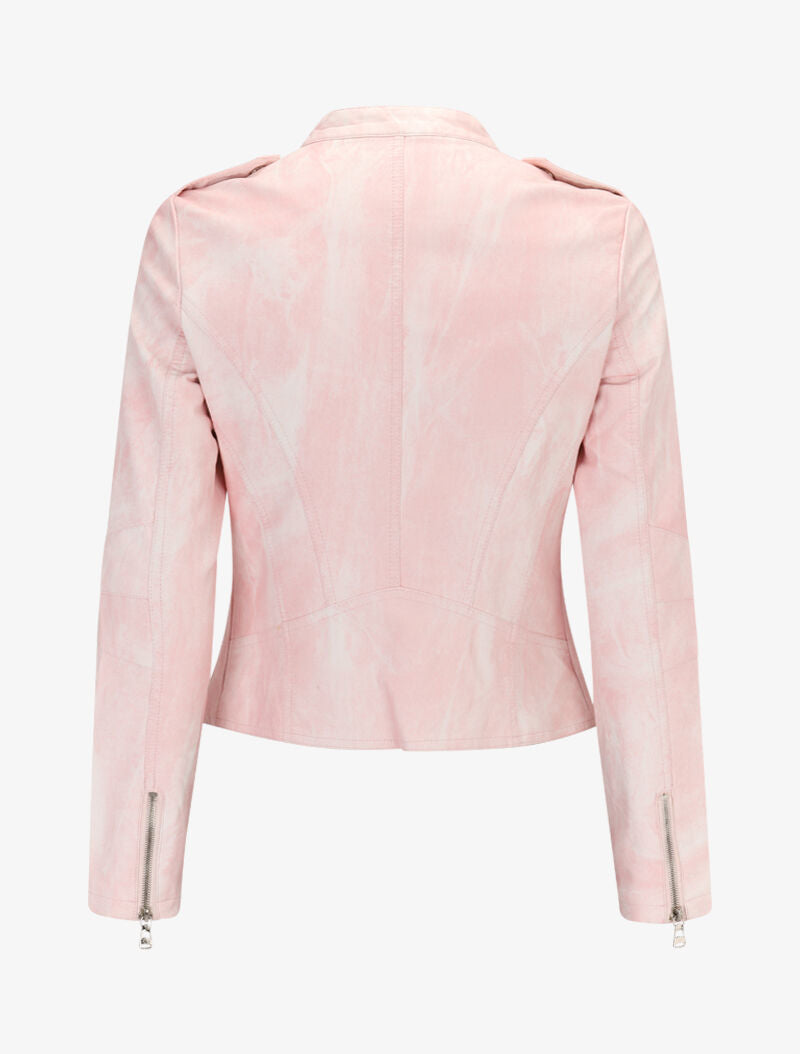 Veste ajustée à effet délavé - rose - 2