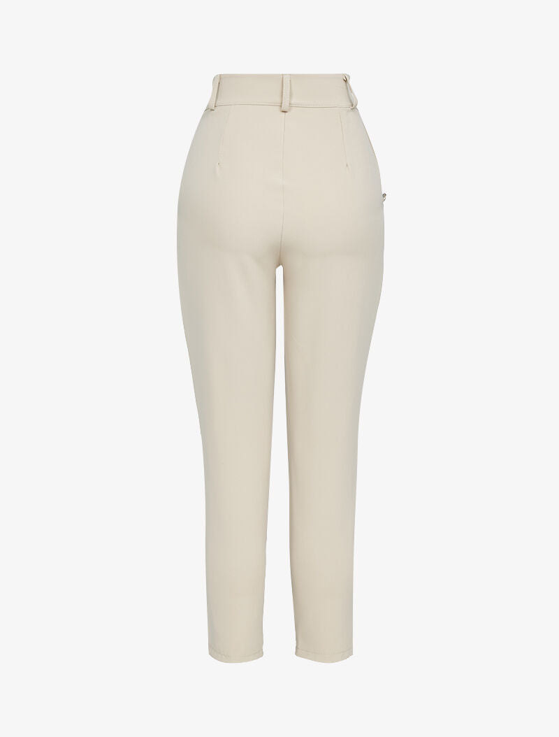 7/8 Hose mit dekorativen Knöpfen - beige