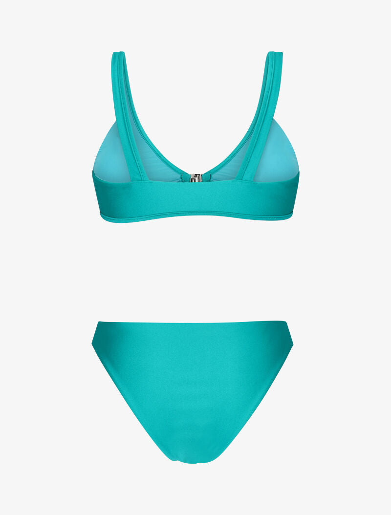 Bikini triangle à clip - turquoise - 2