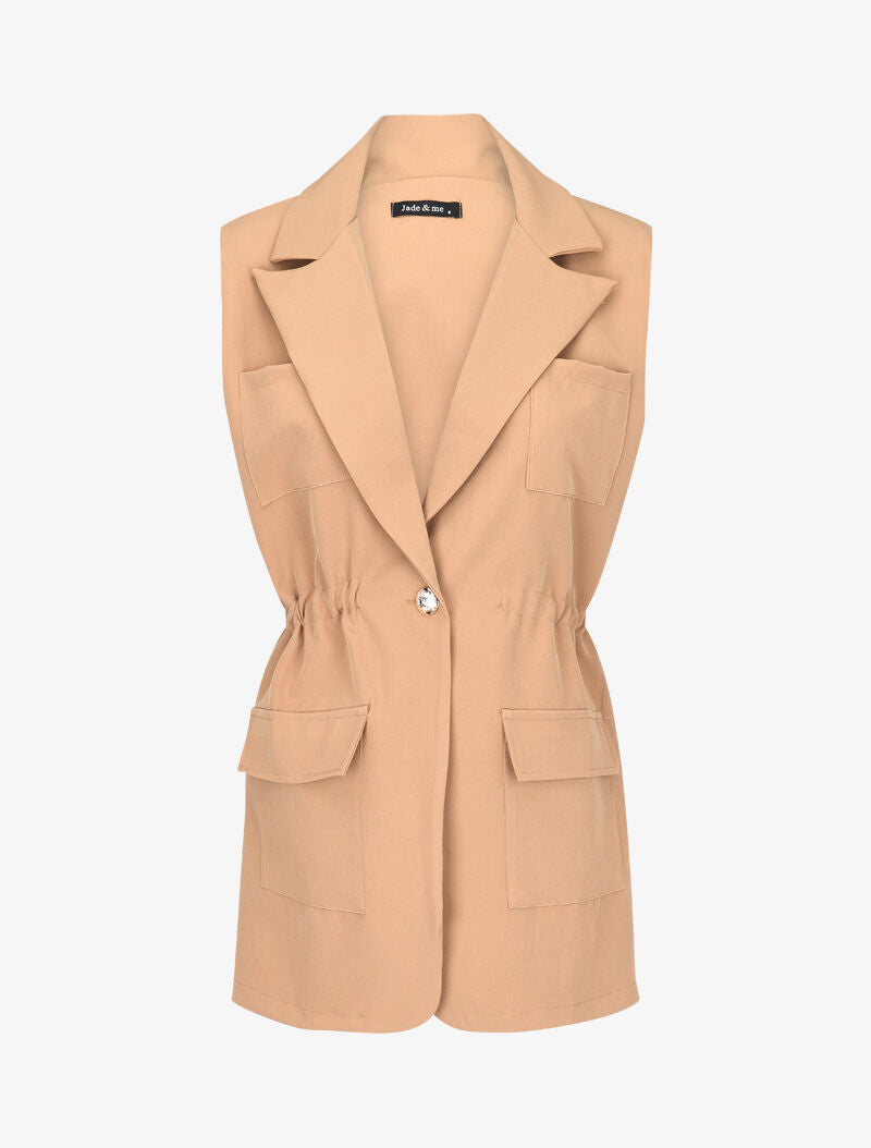 Blazer cintrée stylisée - taupe - 1