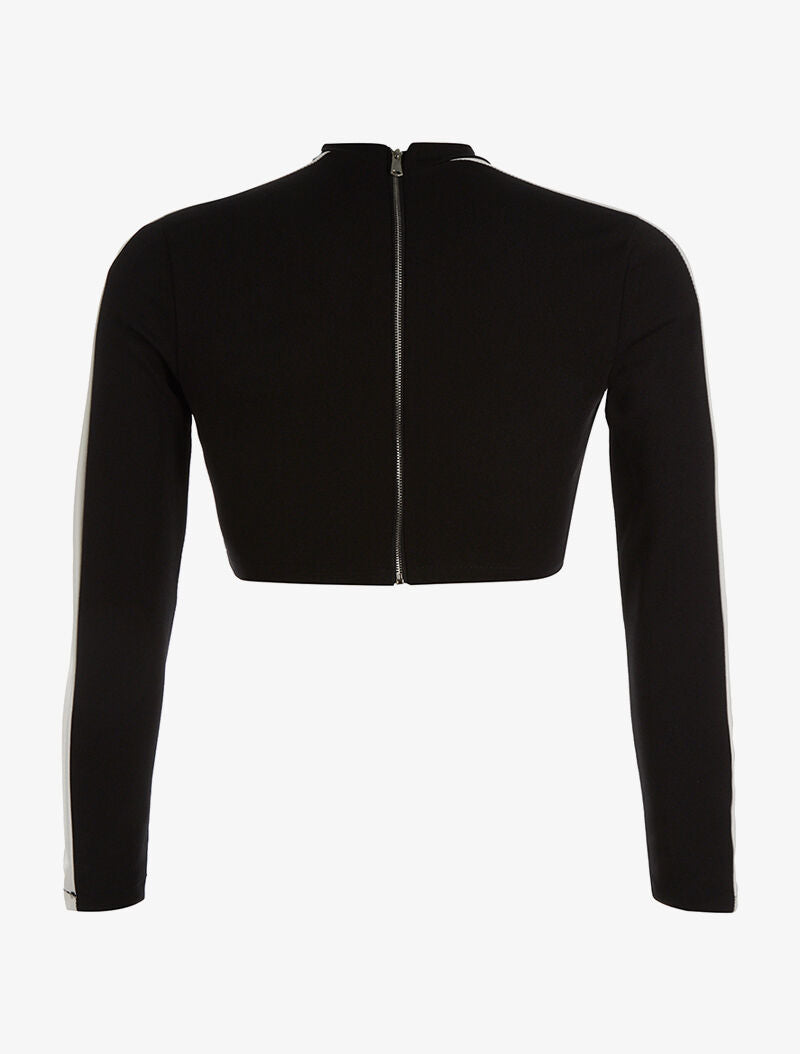Crop-top graphique - noir/blanc - 2