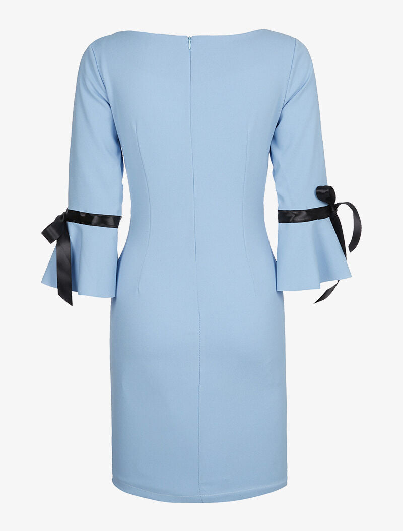 Robe à ruban - bleu ciel - 2