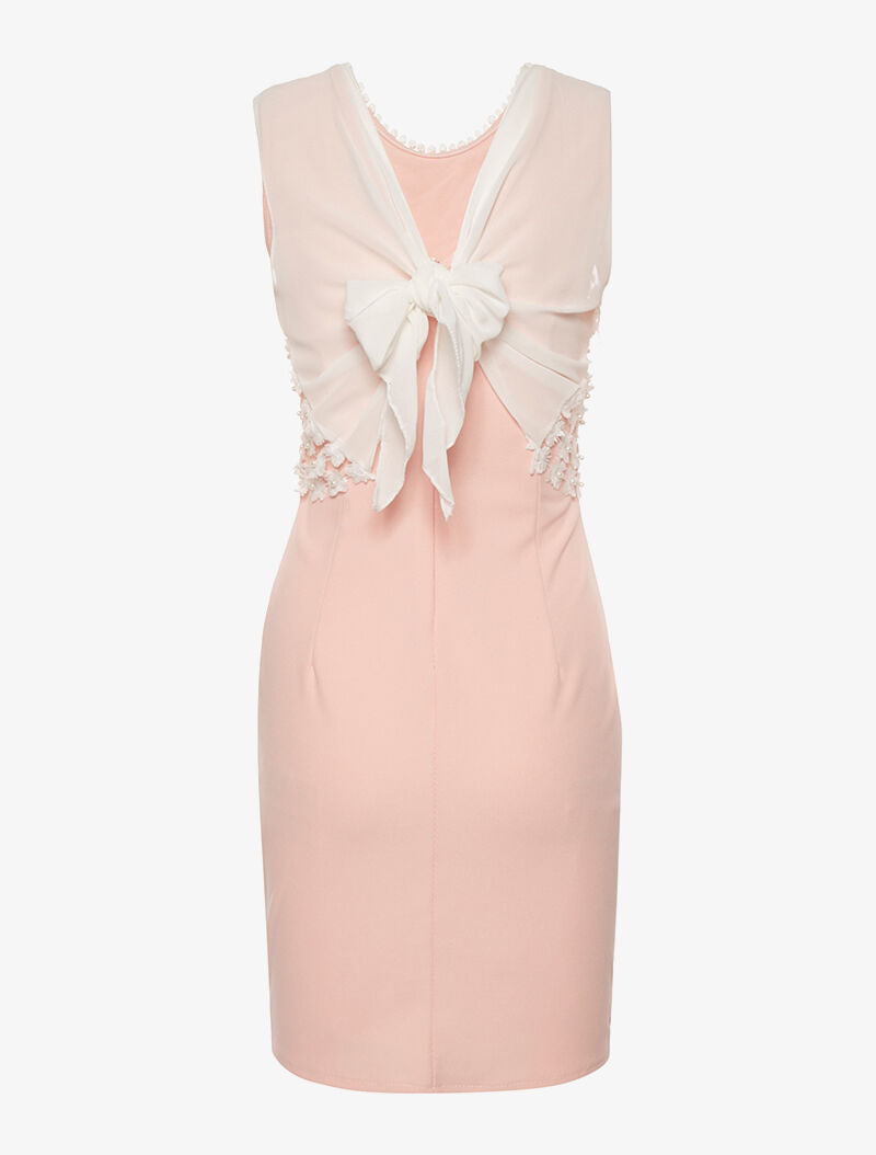 Robe buste à empiècement - rose - 2