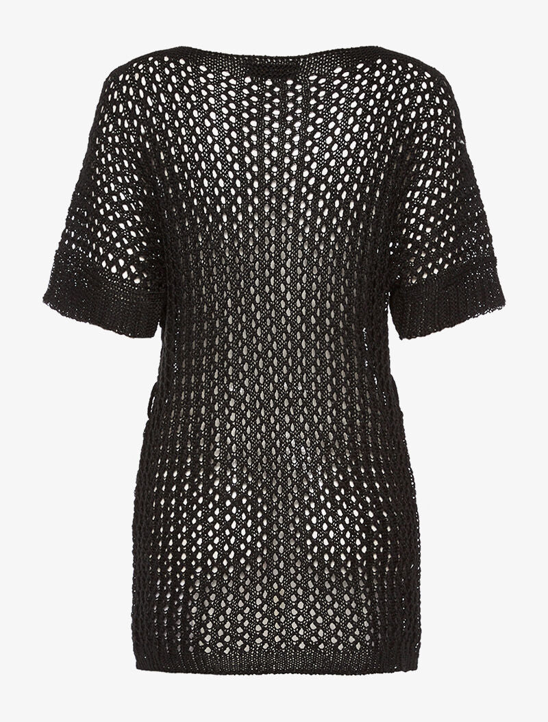 Robe-pull filet - noir - 2