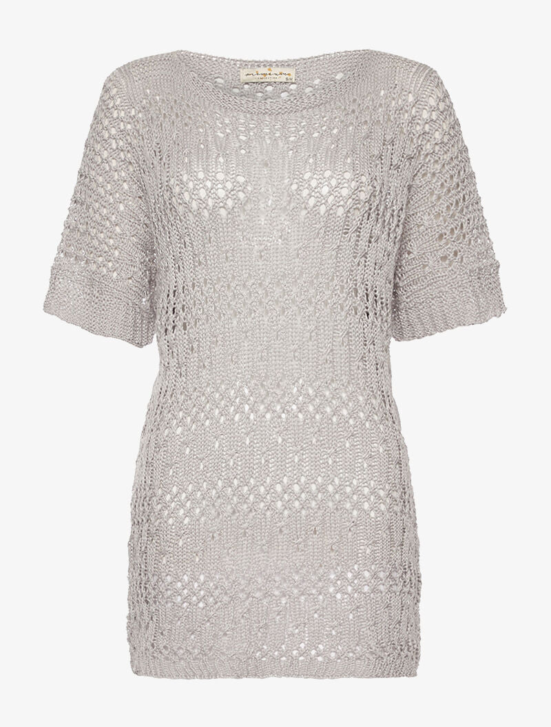 Robe-pull filet - gris - 1