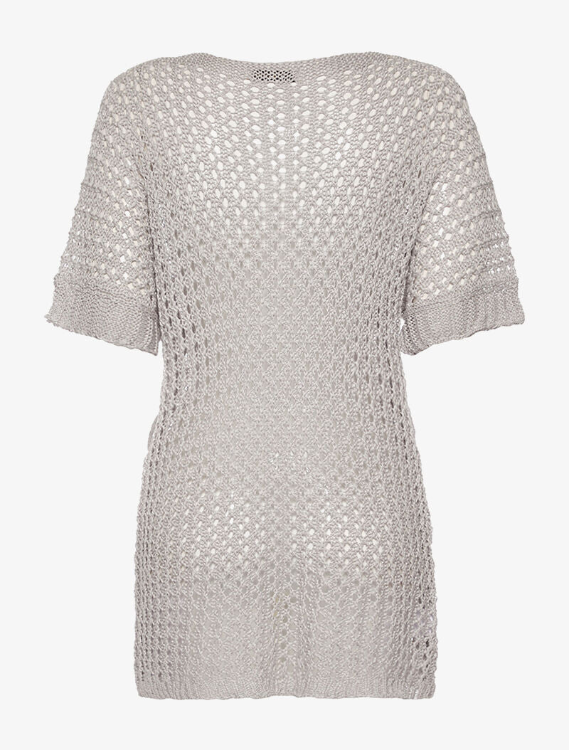 Robe-pull filet - gris - 2