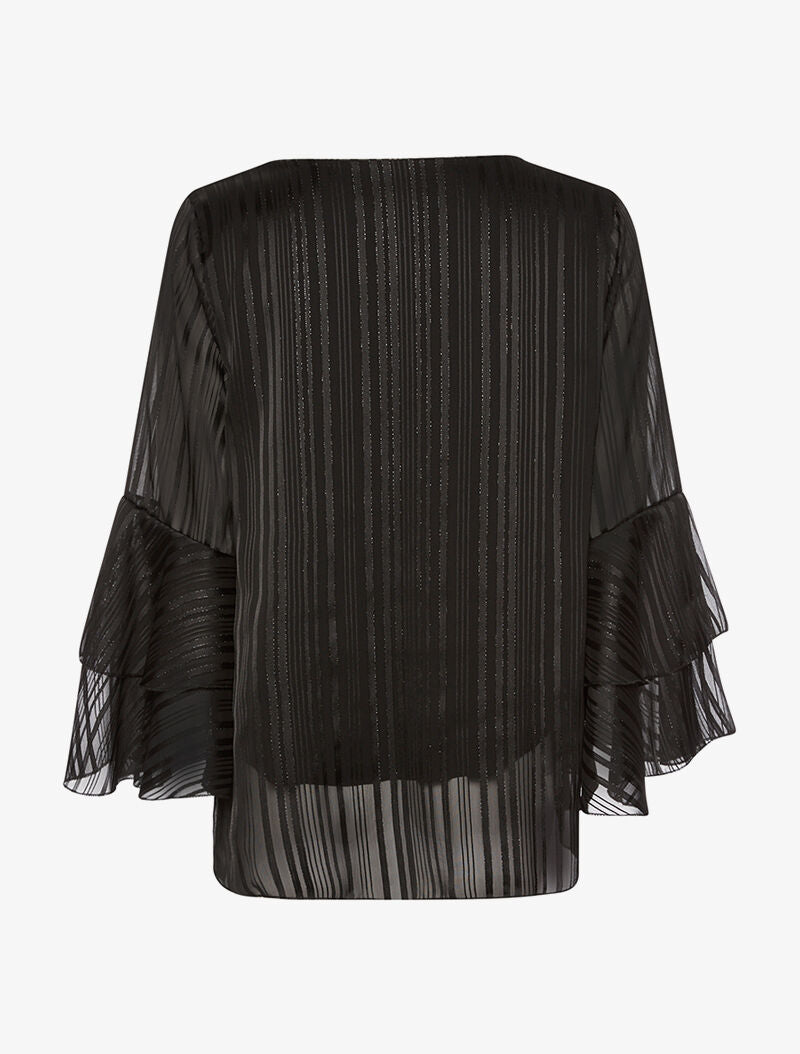 Blouse lignes irisées - noir - 2